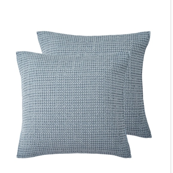 Levtex ‘Mills Waffle Collection’ Chambray Euro Shams Blue Pack of 2